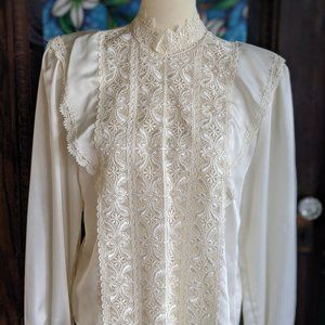 Sonya Ratay for San Andre vintage '80s lace top